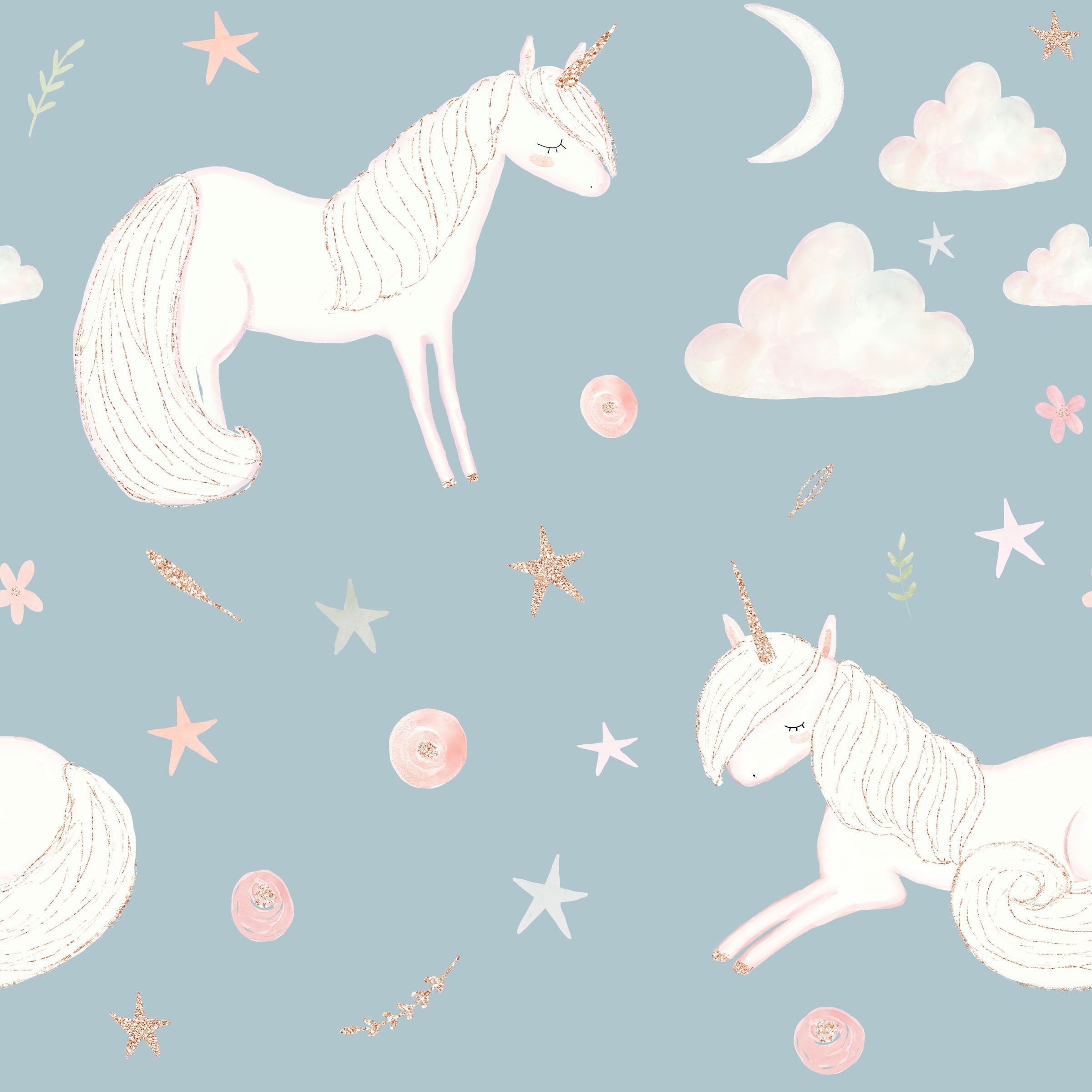Unicorn Fabric by the Yard. Quilting Cotton Minky Organic Etsy