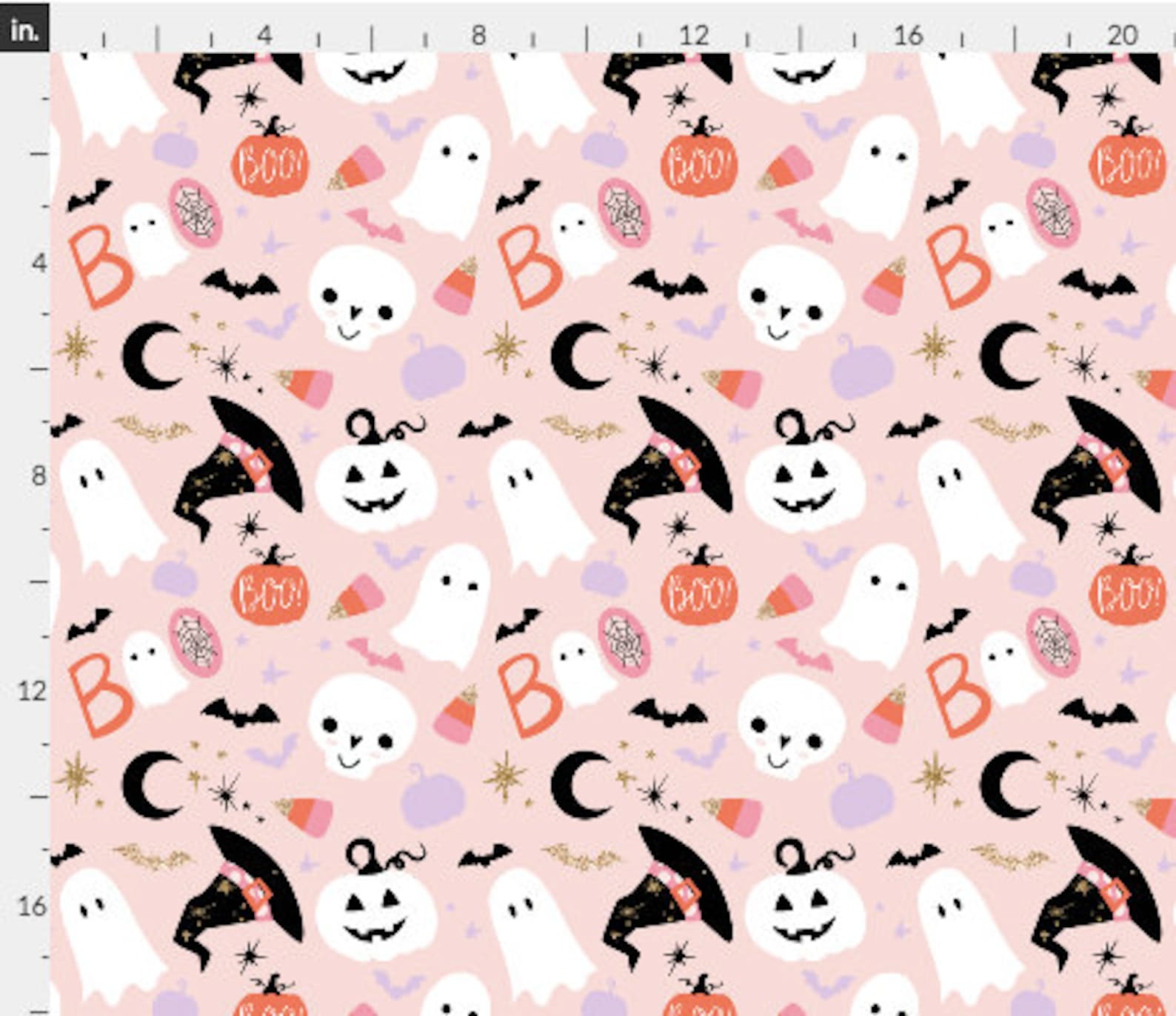 Spooky Cute Halloween Fabric by the Yard. Pumpkins Autumn - Etsy