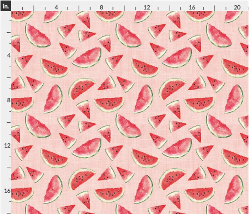 Summer Watermelon Fabric by the Yard. Quilting Cotton Organic Etsy