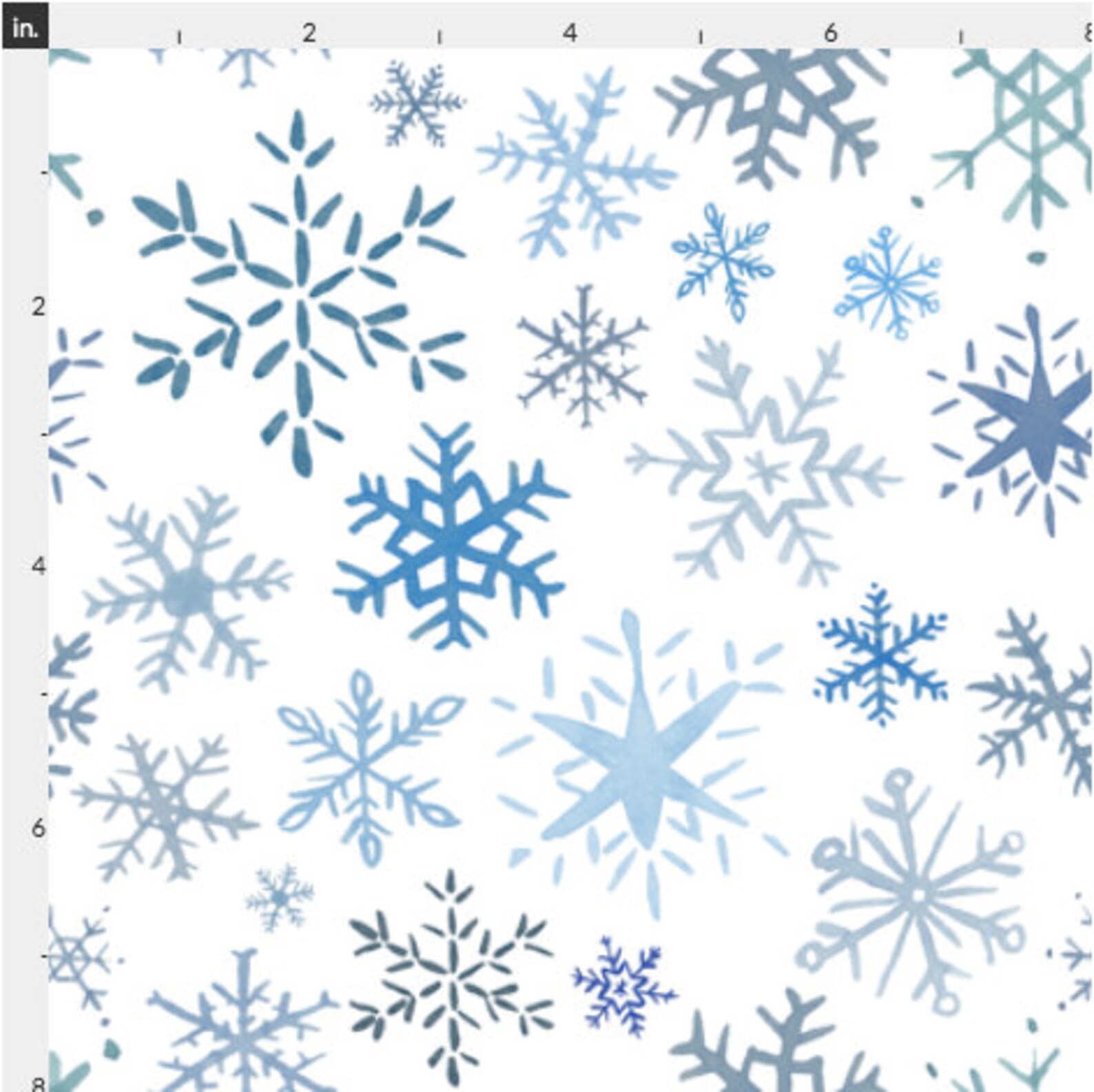 Winter Snowflakes Fabric by the Yard. Quilting Cotton Knit - Etsy