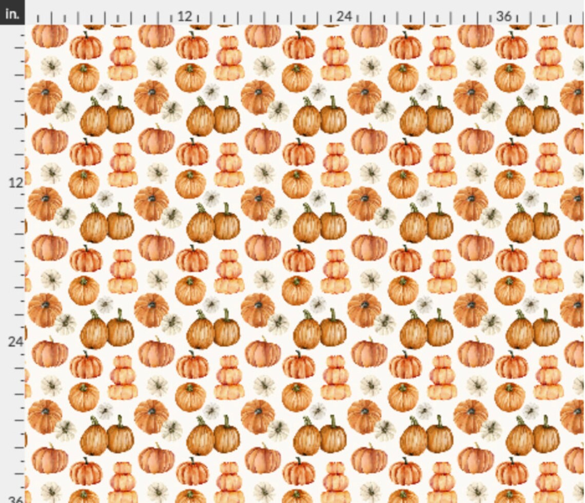 Rustic Fall Pumpkins Fabric by the Yard in Quilting Cotton - Etsy