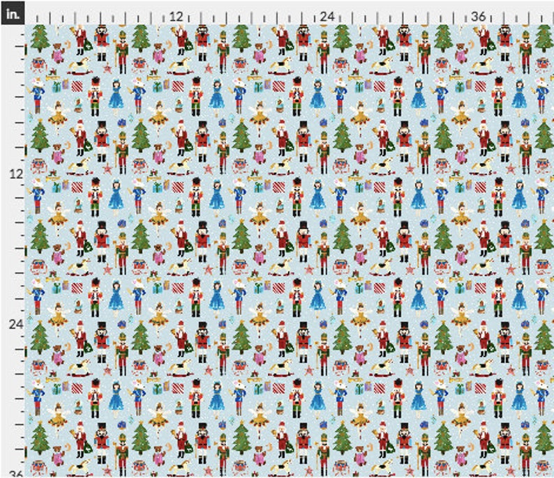 Nutcracker Ballet Fabric by the Yard. Quilting Cotton Organic Etsy