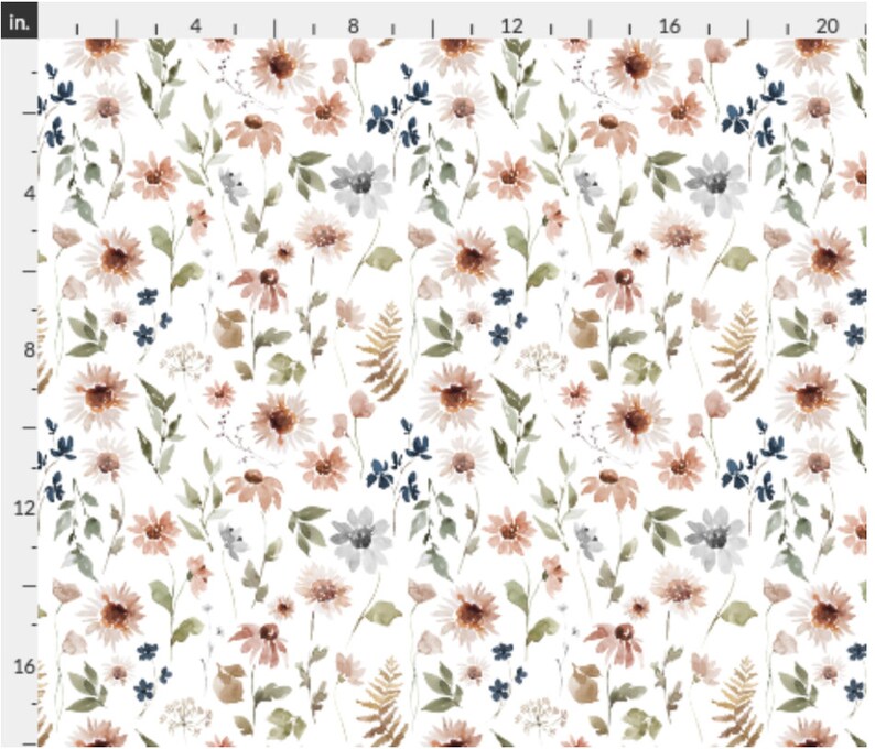 Boho Sunflower Fabric Quilting Cotton Poplin Knit Jersey Etsy