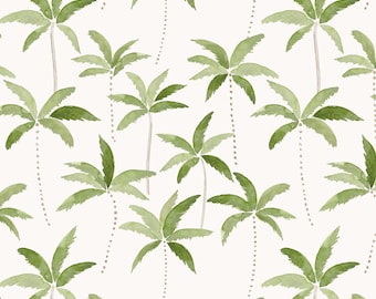 Palm Tree Fabric by the Yard. Quilting Cotton, Sateen, Knit, Minky, Canvas. Plant, Tropical, Coastal, Beach, Island