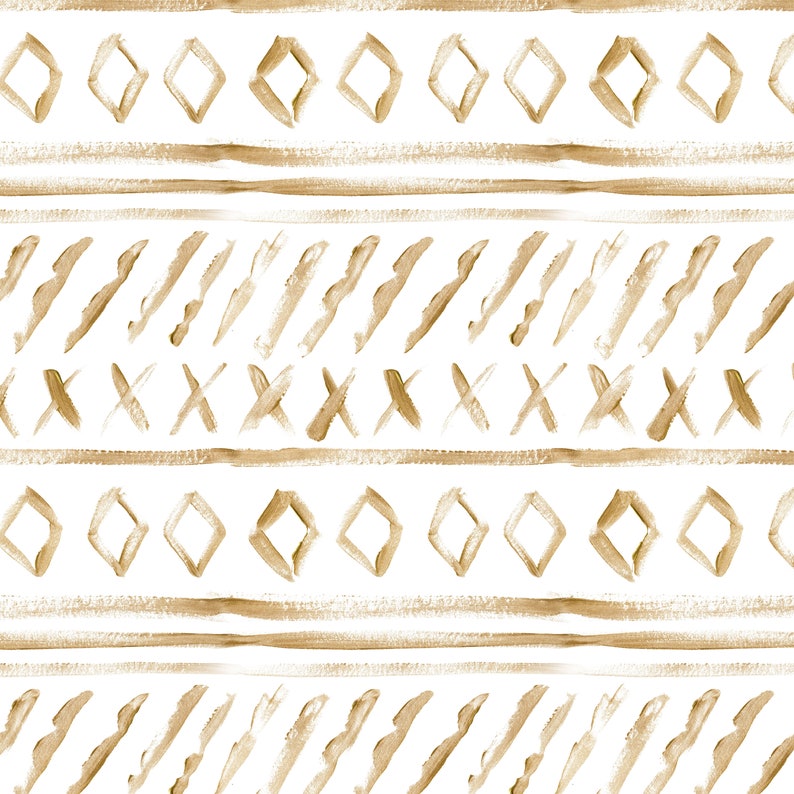 Gold Mudcloth Fabric by the Yard. Quilting Cotton Knit - Etsy