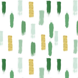 Emerald Stripes Fabric by the Yard. Quilting Cotton, Minky, Jersey or Knit. St. Patricks Day Fabric, Irish, Shamrock Fabric, Green, Gold