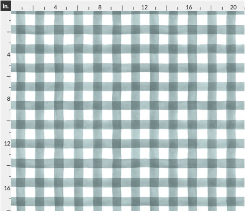 Watercolor Buffalo Check Fabric by the Yard. Woodland Fabric Etsy