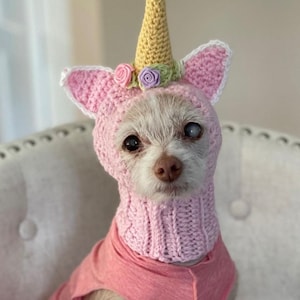 Beanie, Hundeschal, Star Wars, Hundemütze, Einhorn, Snood, Häkeln, Stricken, Pet Fashion, Hundekleidung, Pet Couture, Dackel, Chihuaha, Hunde