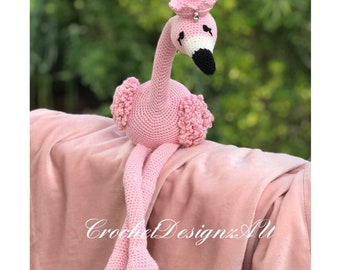 Pink Flamingo, Amigurimi, Bird, Gift, Baby Gift