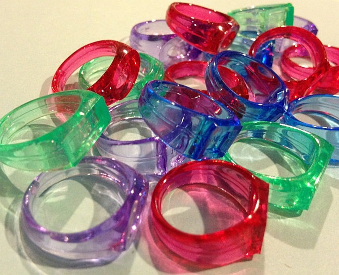 Vintage Toy Rings Lot of 60 Pieces Gum Ball Machine Plastic Etsy UK