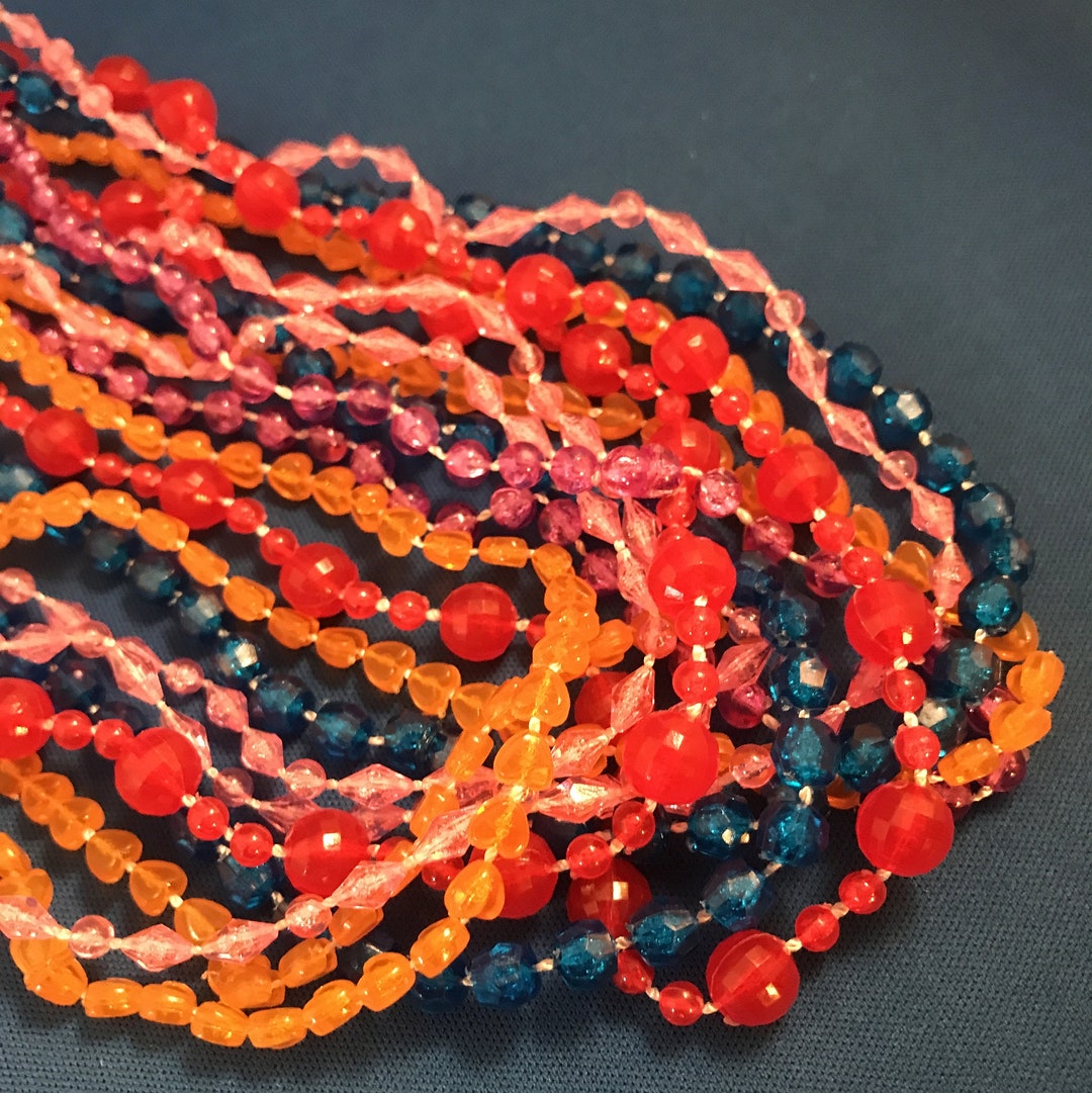 Vintage Lot of 100 Bead Necklaces Jewelry Birthday 21
