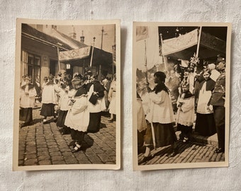 Oude foto's van processie, vintage foto, oude foto, vintage fotografie, gevonden foto