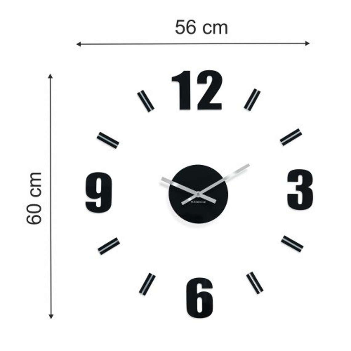 3D Wall Clock Living Room Clock Sticker Wall Clock Diy Modern Home