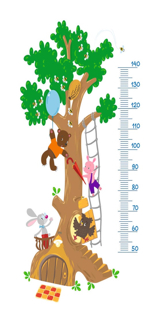 Winnie The Pooh Growth Chart Wall Decal