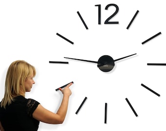 Large Modern Wall Clock: Silent Office Decor (40-50 in)