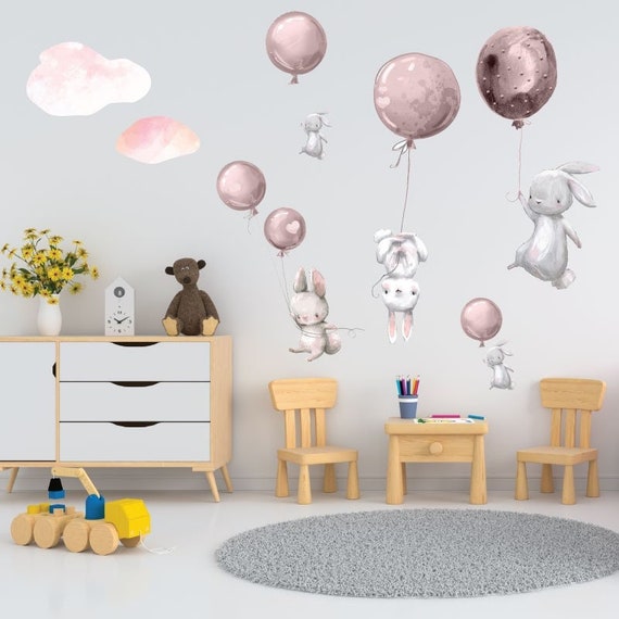 Adesivi Murali Orso E Luna | Cameretta Bambini | Decorazione Murale | PVC Adesivo