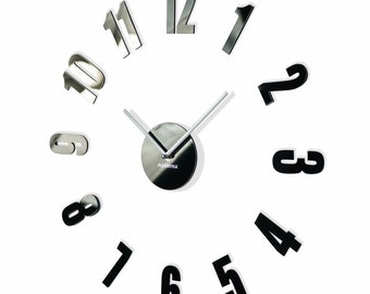 Frameless DIY Wall Clock: Modern Minimalist Office Decor
