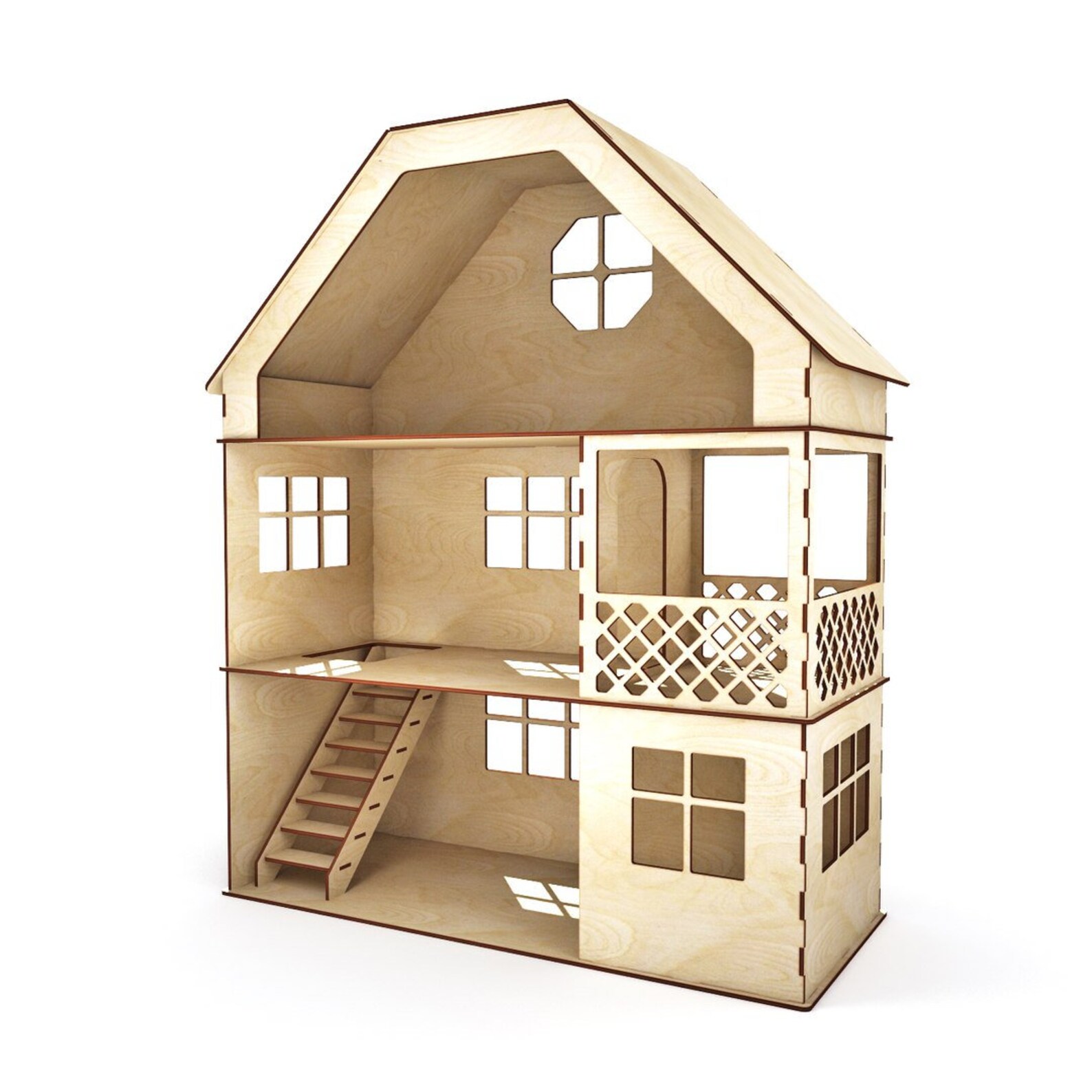 Dollhouse . Vector model for laser cut. Instant download.Doll Etsy