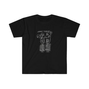 Make Friends white on black Softstyle T-Shirt image 1