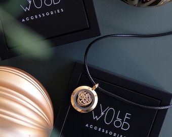 Orologio ingranaggi collana colore oro Pendente realizzato con parti di orologi reali
