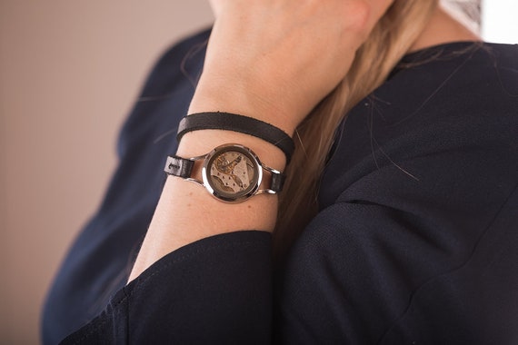 Steampunk Damen Leder Uhr Gusti Leder Lederarmband Uhren FÃ¼r