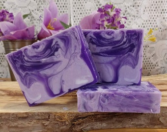 Lavender Lilac Soap. Essential Oil Soap. Shea Butter Soap. Calming. Relaxing. Moisturizing.  Gift for Her.