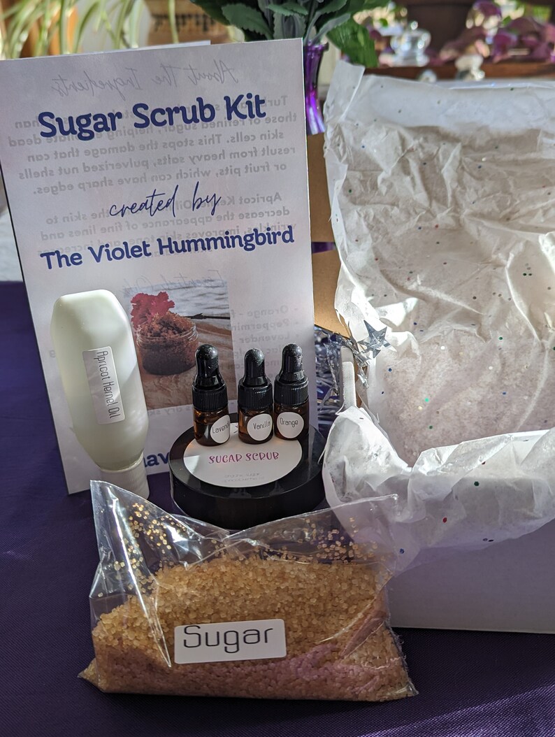 Sugar Scrub Kit. Body Scrub. Make Your Own. Skin Loving. Birthday Gift