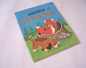 Walt Disney's The Fox and the Hound Hide & Seek, Golden Press Book, Childrens' Weekly Reader, Large Print and Picture Book for Kids