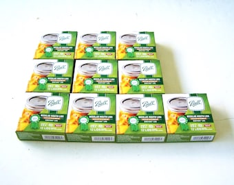 Coperchi per barattoli di conserva Ball a bocca normale, 10 scatole da 12, numero di coperchi: 120, forniture per conserve, forniture per prepper, prodotto americano, coperchi per lattine