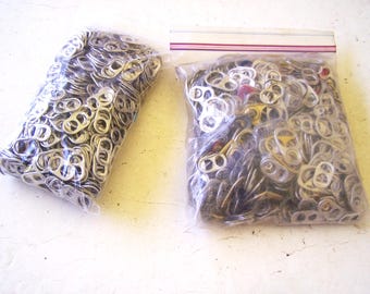 Aluminum Soda Can Tabs One Pound, Aluminum Pop Tops, American Seller, Aluminum Pulls, Craft Supply, Jewelry Supply, Soda Can Pulls