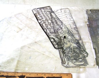 Computer Keyboard Mylar with Silver Traces 20 Sheets, Keyboard Plastic Sheet, Circuit Board Pattern, American Product, Geeky Art Pattern