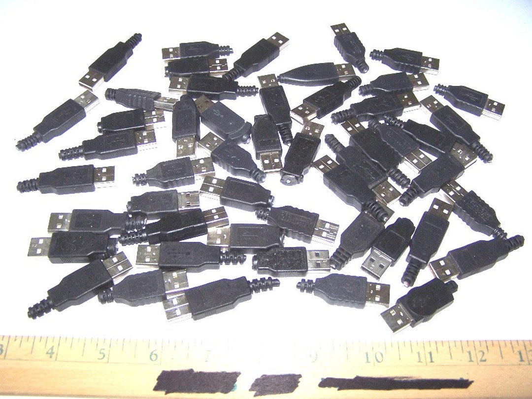 USB Cable End Connectors Gold Connectors Computer Scrap Etsy