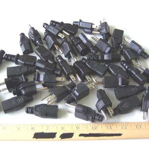 110 Volt Male and Female Electrical Plugs for Art and Craft Supply, 40 pcs. total, Computer Scrap, Collage Supply, Assemblage Supplies