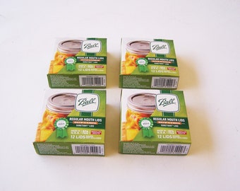Ball Canning Jar Deckels Regular Mouth 4 Boxen mit 12 Deckeln Count 48 Deckels Insgesamt