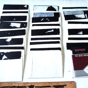 Floppy Disks 5.25&quot; or Discs Lot of 25 Used, Computer Floppy Disks, 1980&#39;s Floppys, 5 1/4&quot; Floppy Disks, American Product, Computer Memory