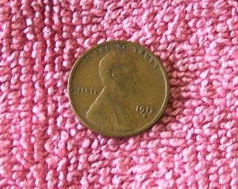 1912 D Lincoln Penny or Cent graded fine, Estate Find, Collectible Coin, American Seller, Birthday Gift, Rare Vintage Penny