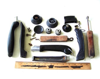 Vintage Pot and Pan Handle Parts 20 Pieces, Cooking Pots or Pans Handle or Knob Parts, American Seller, Wooden Pan Handles, Vintage Parts