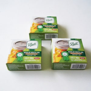 Ball Canning Jar Lids Regular Mouth 3 Boxes of 12 Lid Count 36 Lids Total