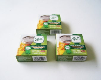 Ball Dosendose Deckel Regular Mouth 3 Boxen von 12 Deckelzahl 36 Deckel Gesamt