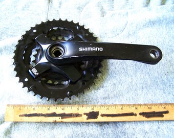 Bicycle Sprocket and Crank Arm, Industrial Art Supply, Metal Sculpture Parts, Recycled Bike Parts, American Product, Upcycled Bicycle Parts