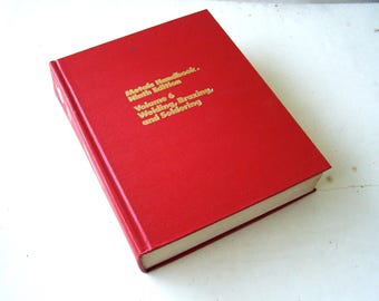 Metals Handbook, Welding, Brazing, and Soldering, Volume 6, 9th edition, American Society for Metals, American Seller, Resistance Welding