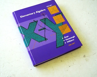 Elementary Algebra by Dale E. Boye, Ed Kavanaugh and Larry G. Williams; College Textbook, College Algebra, American Seller, 1990s Math Book