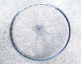 Bicycle Wheel 26 Inch Used, Wall Art Supply, Metal Sculpture Parts, Recycled Bike Parts, Craft Supply, American Seller