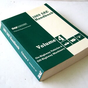 1989 SAE-handboek On-Highway Vehicles & Off-Highway Machinery, Deel 4, Naslagwerk voor ingenieurs, Voertuigspecificaties