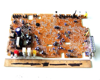 Brown Circuit Board, Art and Craft Supply, VCR Circuit Board, American Product, Large Circuit Board, Electronic Circuit Board, Recycled Part