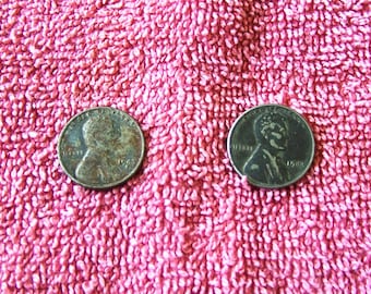 1943 and 1943 D Lincoln Pennies or Cents graded very fine, Estate Find, Collectible Coin, American Seller, Steel Cents, Rare Vintage Pennies