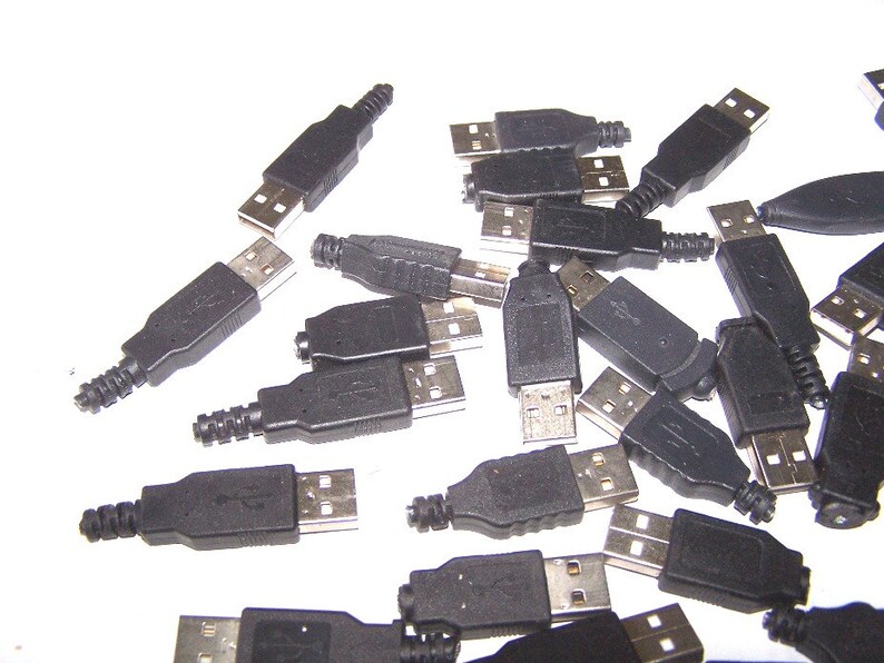 USB Cable End Connectors Gold Connectors Computer Scrap Etsy