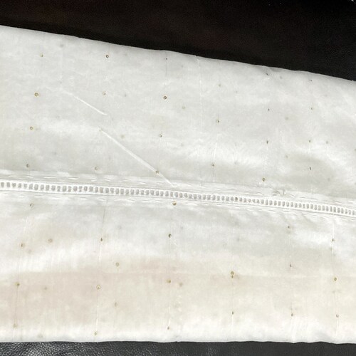 100% Cotton, 8 feet x 6.8 feet, Handwoven shops White with Gold Sequins Chuppah Canopy Bed Canopy Photo Backdrop