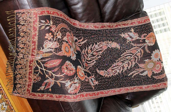 embroidered shawl wrap