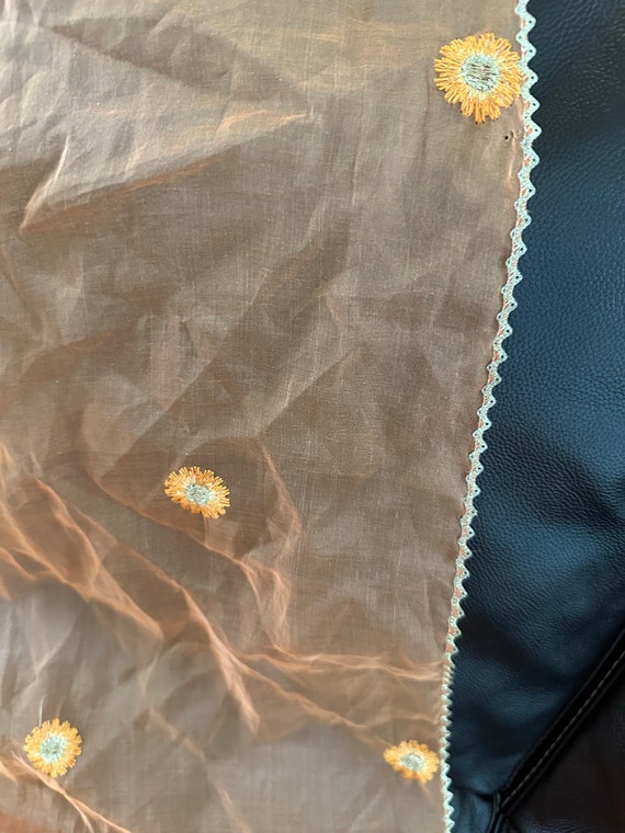 Vintage, Gold Sequins and Orange, Gold Embroidery… - image 2
